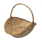 Panier  bches - werka pro - osier naturel - ovale - 58 x 38 x h. 9 / 21 cm
