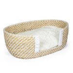 Panier pour chien et chat en osier et coussin duvoplus - 68x44x24 cm