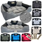 Panier pour chien kingdog kennel 75x65 cm personnalis� imperm�able gris fonc�