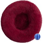 Panier chien peluche coussin chien rond lit pour chat coussin chat lavable peluche animale compagnie ...