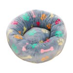 Panier chien peluche coussin chien rond lit pour chat avec motif coussin chat lavable peluche b�tons ...