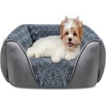 Panier chien petit chien panier pour chien lavable pelucheux anti - anxit doux confort velours de rose ...