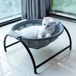 Panier confortable pour chat hamac lavable et anti - stress pour chats et petits chiens (gris) Panier confortable pour chat hamac lavable et anti - stress pour chats et petits chiens (gris)