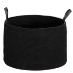 Panier  linge 88l - homcom - corbeille  linge en coton avec poignes pliable - 56 x 355 cm - noir