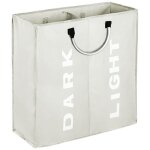 Panier  linge double avec couvercle et sacs  linge amovibles pliable