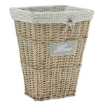 Panier  linge home en osier et coton