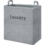 Panier  linge pliable en tissu - bac linge sale 35 l avec poignes de transport - corbeille linge sale ...