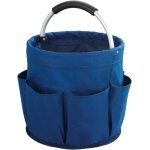 Sac de pansage - non spcifi - idal pour rangement - 6 poches extrieures - bleu - diamtre 28cm