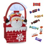 Panier nol garni de 60 chocolats kinder milka daim clbrations dcoration et cadeau gourmand pour ftes ...