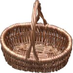 Panier en osier panier de courses léo Panier en osier panier de courses léo