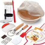 Panier � pain - banneton - kit complet pour levain - panier de protection pour le pain - panier rond ...