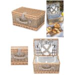 Panier pique - nique - naturel - 4 personnes - 23 accessoires - isotherme - artisanal