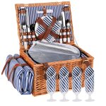 Panier de pique - nique en osier pour 4 personnes avec compartiment isotherme couverture pique - nique ... Panier de pique - nique en osier pour 4 personnes avec compartiment isotherme couverture pique - nique ...