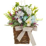 Panier de porte de porte couronne dornement de suspension pour la ferme de jardin � porte dentr�e d�coration ...
