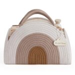 Panier rangement bb avec compartiments et poignes - aqsacokiya - couches bebe portable - cadeau pour ...