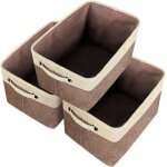 Paniers de rangement pliables en tissu botes cubes en jute avec poignes pour vtements et jouets