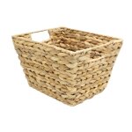 Panier de rangement poign�es jacinthe deau naturelle 28 x 23 x 18 cm