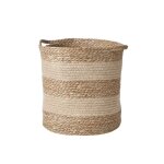 Panier de rangement rond french port - factory - beige 34x34 cm