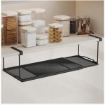 Panier de rangement suspendu extensible m�tallique sous �tag�re organiseur sans per�age cuisine bureau ...