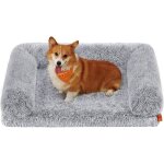 Panier taille l pour chiens de taille moyenne en mousse alvole avec housse amovible lavable 91 x 68 ...