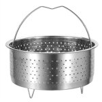 Panier vapeur en acier inoxydable cuiseur riz pour cuiseur instantan avec poigne autocuiseur cuiseur ... Panier vapeur en acier inoxydable cuiseur riz pour cuiseur instantan avec poigne autocuiseur cuiseur ...