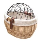 Panier de vlo pour animaux en osier avec housse grillage pour chats et petits chiens