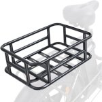 Paniers avant de v�lo noir panier de rangement en structure m�tallique - corbeille de rangement pour ...