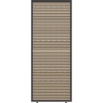 Panneau brise - vue - ombrea - ventelles horizontales mobiles - 1 m - aluminium - anthracite et ventelles ...