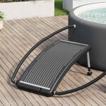 Panneau de chauffage solaire pour piscine - vidaxl - courb� - 110x65 cm - noir - pehd pc aluminium