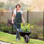 Panneau clot�re de jardin brise vue en m�tal ext�rieur avec pieds ou piquets � planter modulaire 93l ...