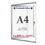 Panneau daffichage en aluminuim 1 x a4 avec serrure � cl�