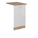 Panneau de lave - vaisselle r - line 45cm pt ch�ne blanc haute brillance ch�ne de force dor� vicco