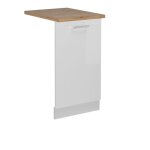 Panneau de lave - vaisselle r - line 45cm pt ch�ne blanc haute brillance blanc vicco