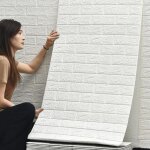 Panneaux muraux 3d adhesif 70 cm x 20 m - 5 mm papier peint brique aspect pierre stickers muraux impermable ...