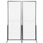Panneaux muraux grillag�s - duoku - 2 x 56 - paquet de 2 - base en t sur pied - pr�sentoirs double face ...