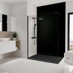 Panneau mural schulte plaque dessai revtement pour douche et salle de bain dcodesign softtouch noir ...