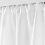 Voilage passe - tringle 90 x 200 cm ? voile sabl� lissea blanc