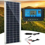 Panneau solaire 300w 12v kit cisea chargeur batterie + r�gulateur 60a pour camping - car / yacht / jardin ...