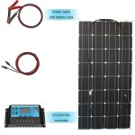 Panneau solaire flexible 1000w de puissance technologie monocristalline kit solaire 100w