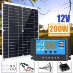 Panneau solaire kit complet 200w 12v flexible solar cell haute efficacit - 60a contrleur multicolore ...