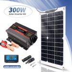 Panneau solaire kit complet 300w 18v flexible solar cell haute efficacit + 60a contrleur + convertisseur ...