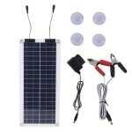 Panneau solaire - woodours - chargeur panneau solaire 100w �tanche maintien batterie 12v - 24v voiture ...
