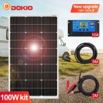 Panneau solaire - woodours - kit panneaux solaires 100w 18v monocristallin étanche photovoltaïque pour ... Panneau solaire - woodours - kit panneaux solaires 100w 18v monocristallin étanche photovoltaïque pour ...