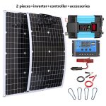 Panneau solaire - woodours - kit panneaux solaires 2000w 12v onduleur 4000w syst�me complet maison ext�rieur ...
