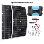 Panneau solaire - woodours - kit panneaux solaires 2000w 12v onduleur 4000w syst�me complet maison ext�rieur ...