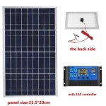 Panneau solaire - woodours - kit panneau solaire 300w 12v usb polycristallin portable rechargeable contr�leu ...