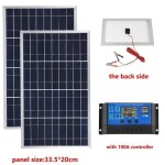 Panneau solaire - woodours - kit panneau solaire 600w 12v usb polycristallin portable rechargeable contr�leu ...