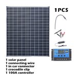 Panneau solaire - woodours - kit chargeur solaire 1000w charge rapide 20w / h batterie 12v urgence camping ...