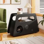 Panneaux sur les c�t�s petite table noire moderne avec des roulettes design arrondi s�curis� ? facile ...