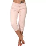 Pantacourt femme casual sport confortable - rose